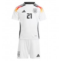 Nemecko Ilkay Gundogan #21 Domáci Detský futbalový dres ME 2024 Krátky Rukáv (+ trenírky)